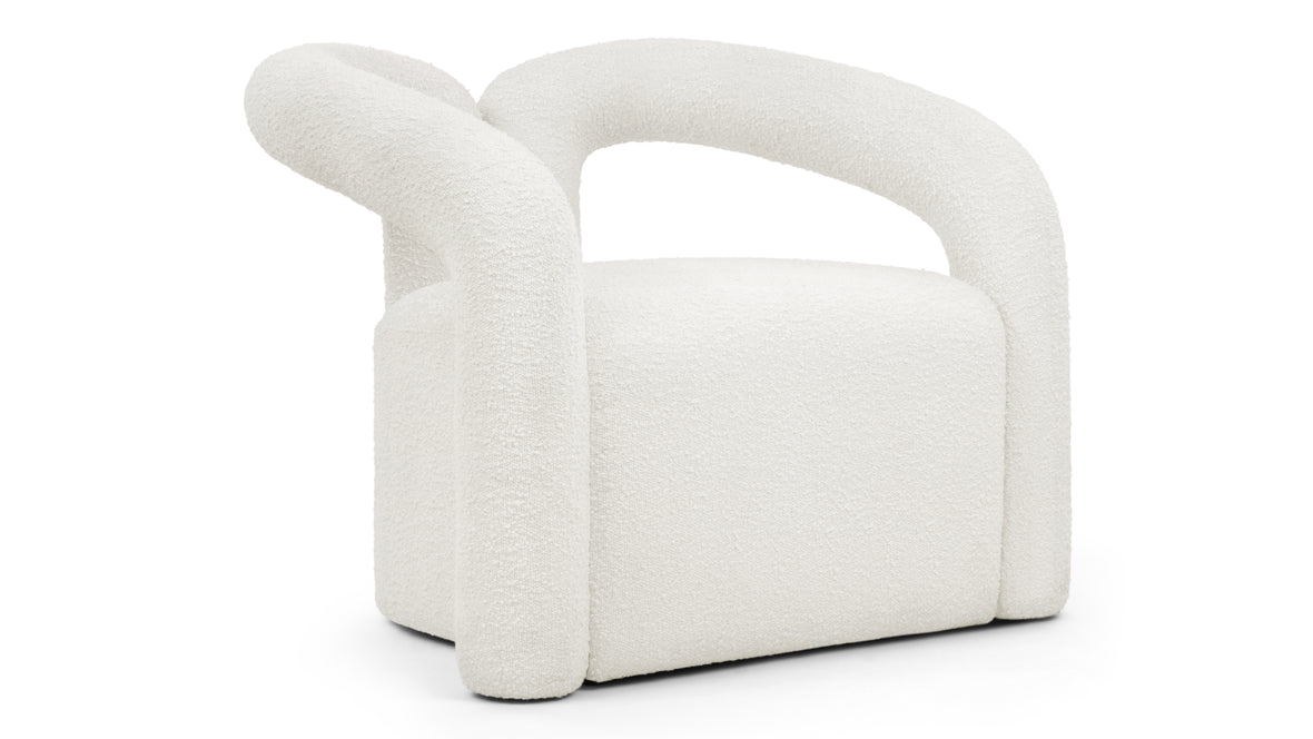 Deux - Deux Lounge Chair, White Boucle