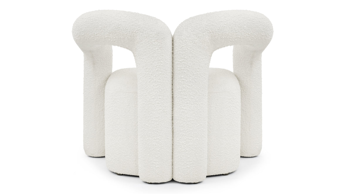 Deux - Deux Lounge Chair, White Boucle