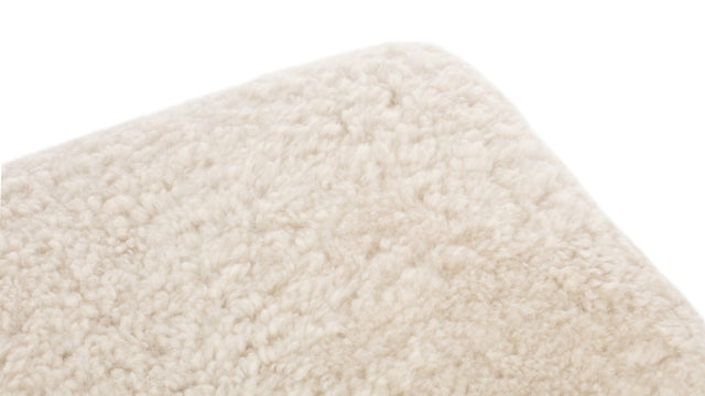 Tired Man - Tired Man Ottoman, Natural Luxe Sheepskin