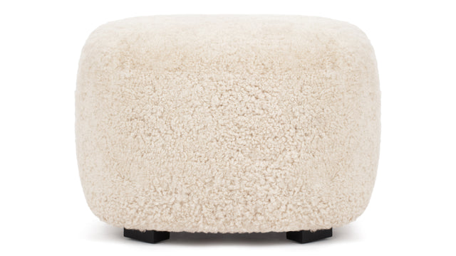 Tired Man - Tired Man Ottoman, Natural Luxe Sheepskin