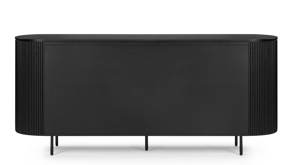 Emery - Emery Fluted Sideboard, Black, 71in