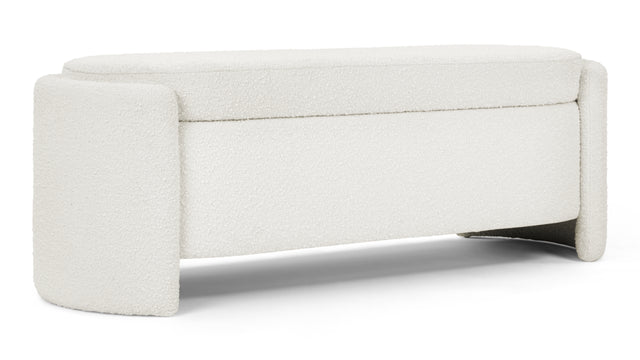 Lifa - Lifa Storage Bench, Warm White Boucle