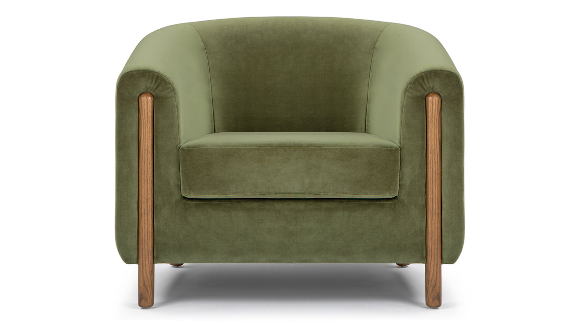 Holmes - Holmes Lounge Chair, Moss Green Velvet