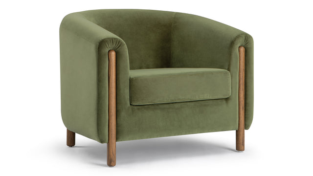 Holmes - Holmes Lounge Chair, Moss Green Velvet