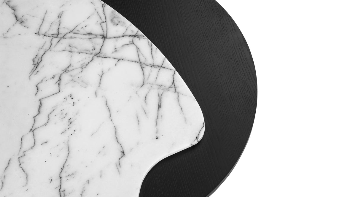 Lugo - Lugo Coffee Table, Black and Calacatta Marble