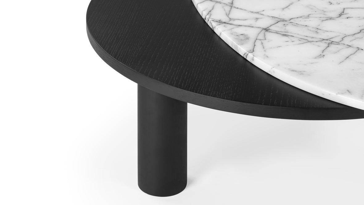 Lugo - Lugo Coffee Table, Black and Calacatta Marble