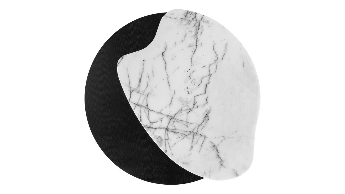 Lugo - Lugo Coffee Table, Black and Calacatta Marble