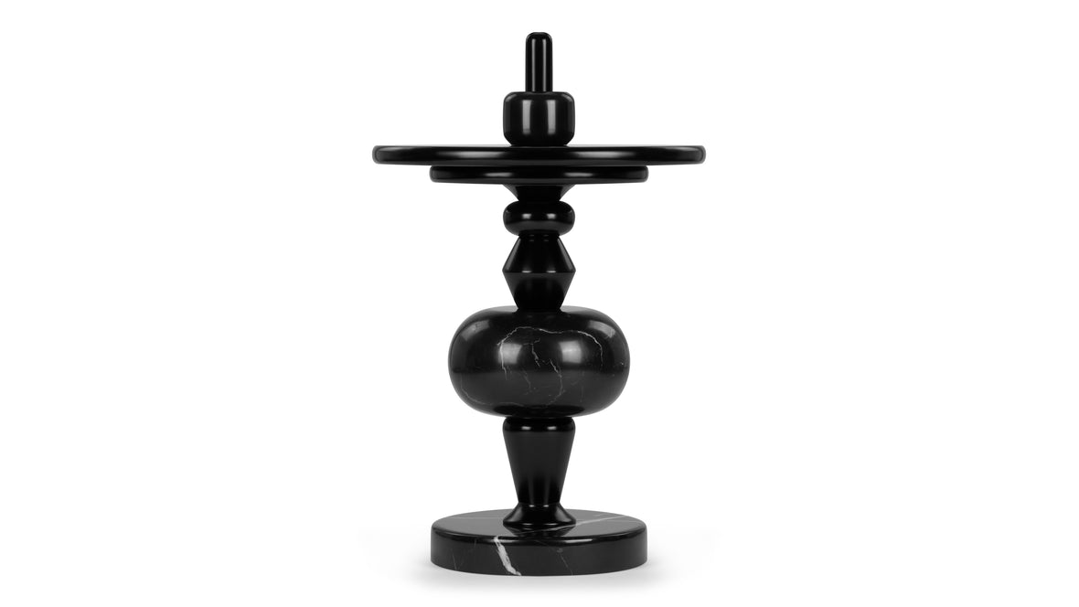 Moko - Moko Side Table, Black and Marble