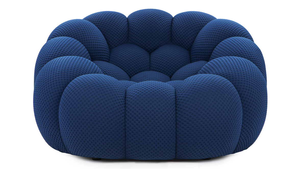 Bubble - Bubble Lounge Chair, Navy Textured Jersey