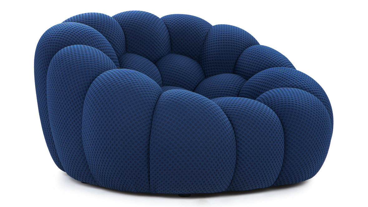 Bubble - Bubble Lounge Chair, Navy Textured Jersey