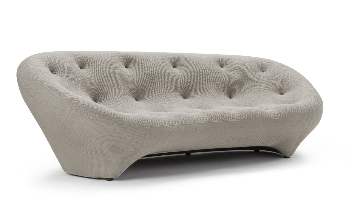 Ploum - Ploum Three Seater Sofa, Gray Textured Jersey