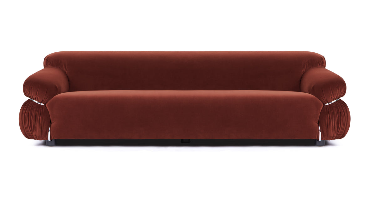 Sesann - Sesann Three Seater Sofa, Burgundy Luxe Velvet