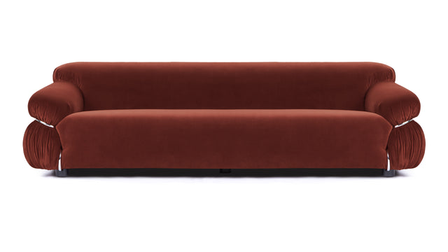 Sesann - Sesann Three Seater Sofa, Burgundy Luxe Velvet