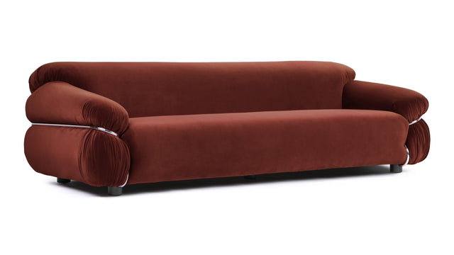 Sesann - Sesann Three Seater Sofa, Burgundy Luxe Velvet