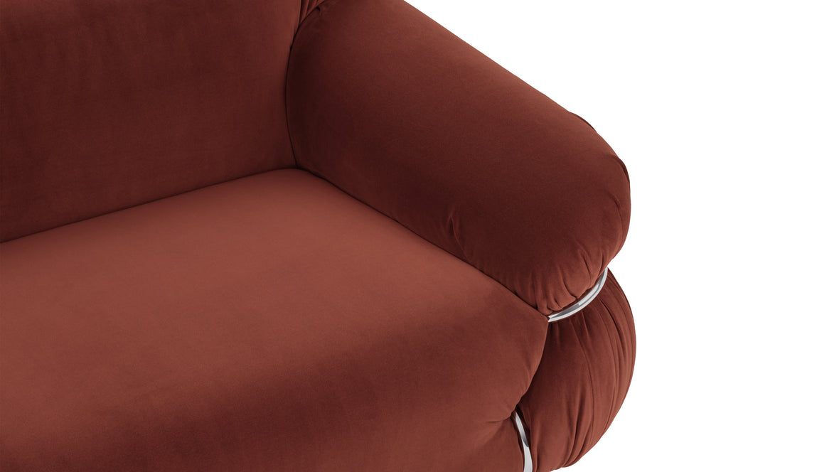 Sesann - Sesann Two Seater Sofa, Burgundy Luxe Velvet