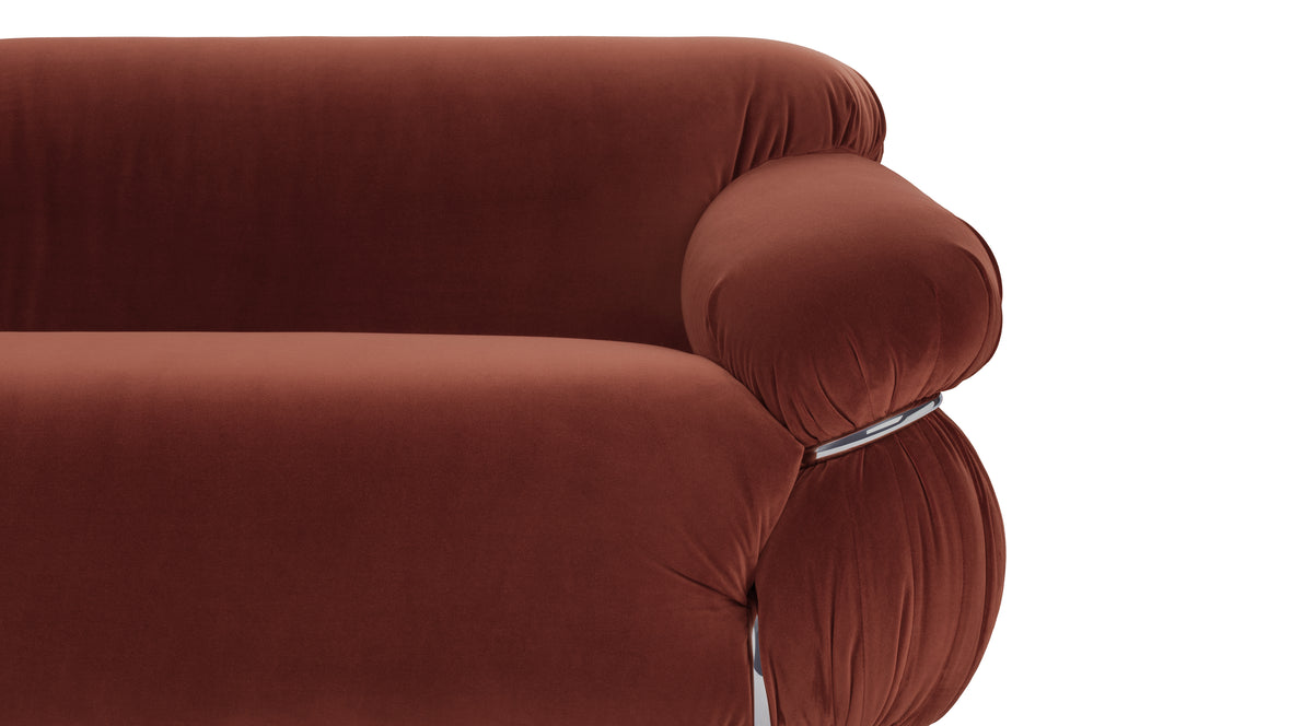 Sesann - Sesann Two Seater Sofa, Burgundy Luxe Velvet