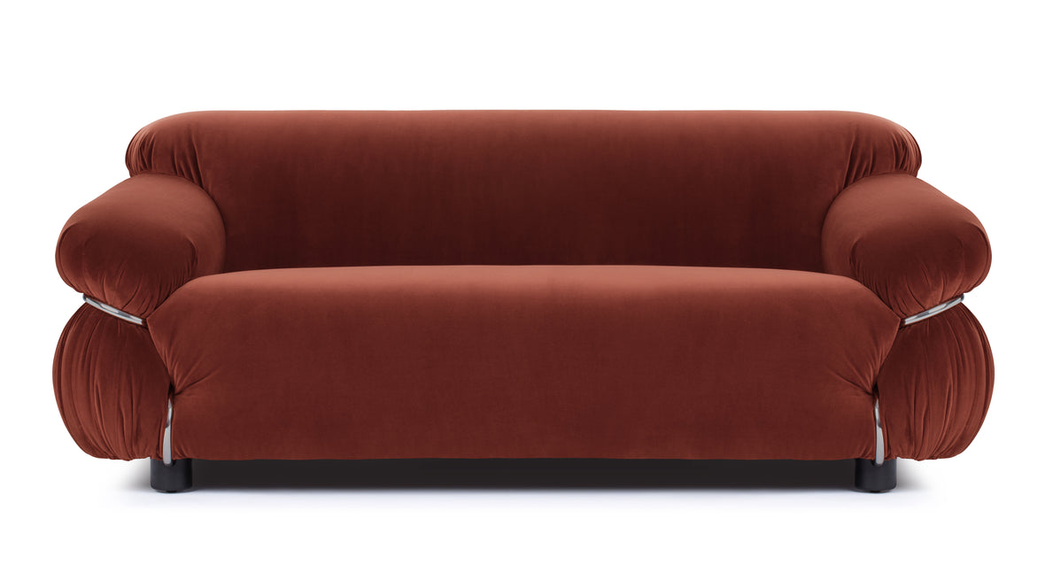 Sesann - Sesann Two Seater Sofa, Burgundy Luxe Velvet