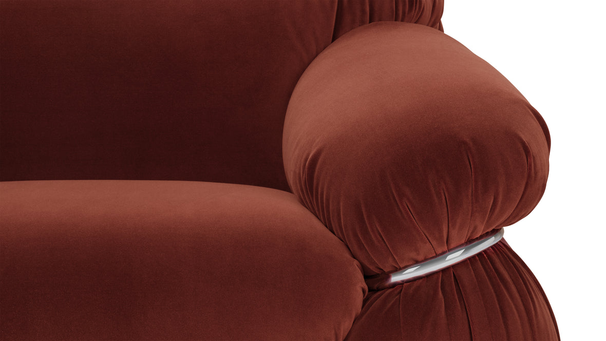 Sesann - Sesann Lounge Chair, Burgundy Luxe Velvet