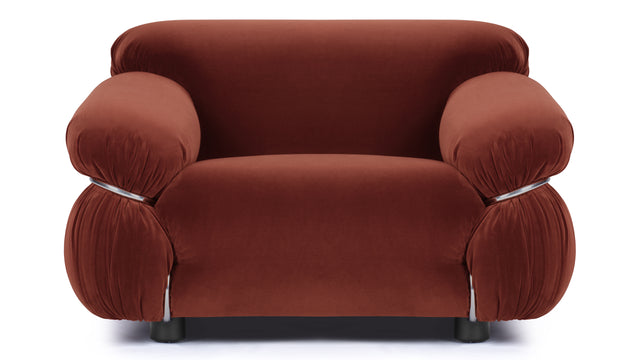 Sesann - Sesann Lounge Chair, Burgundy Luxe Velvet