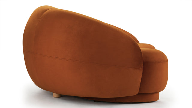 Julep - Julep Sofa, Burnt Orange Velvet