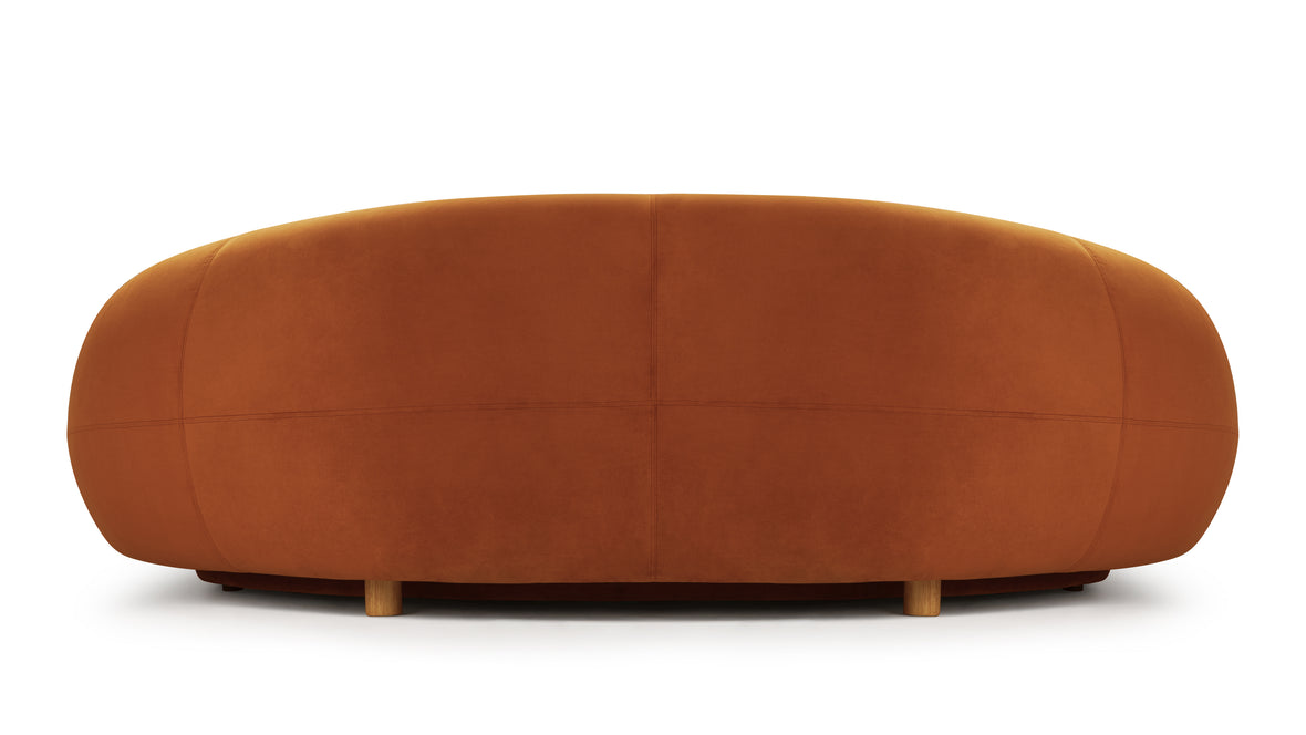 Julep - Julep Sofa, Burnt Orange Velvet