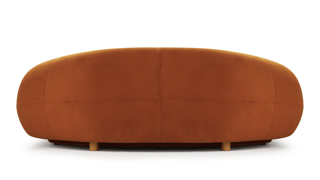 Julep - Julep Sofa, Burnt Orange Velvet