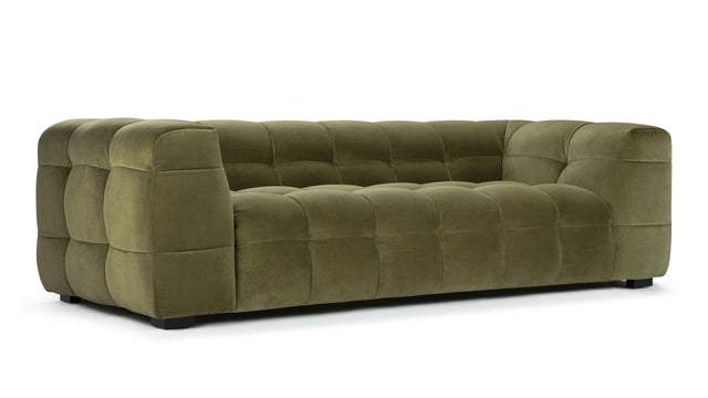 Stan - Stan Three Seater Sofa, Olive Green Velvet