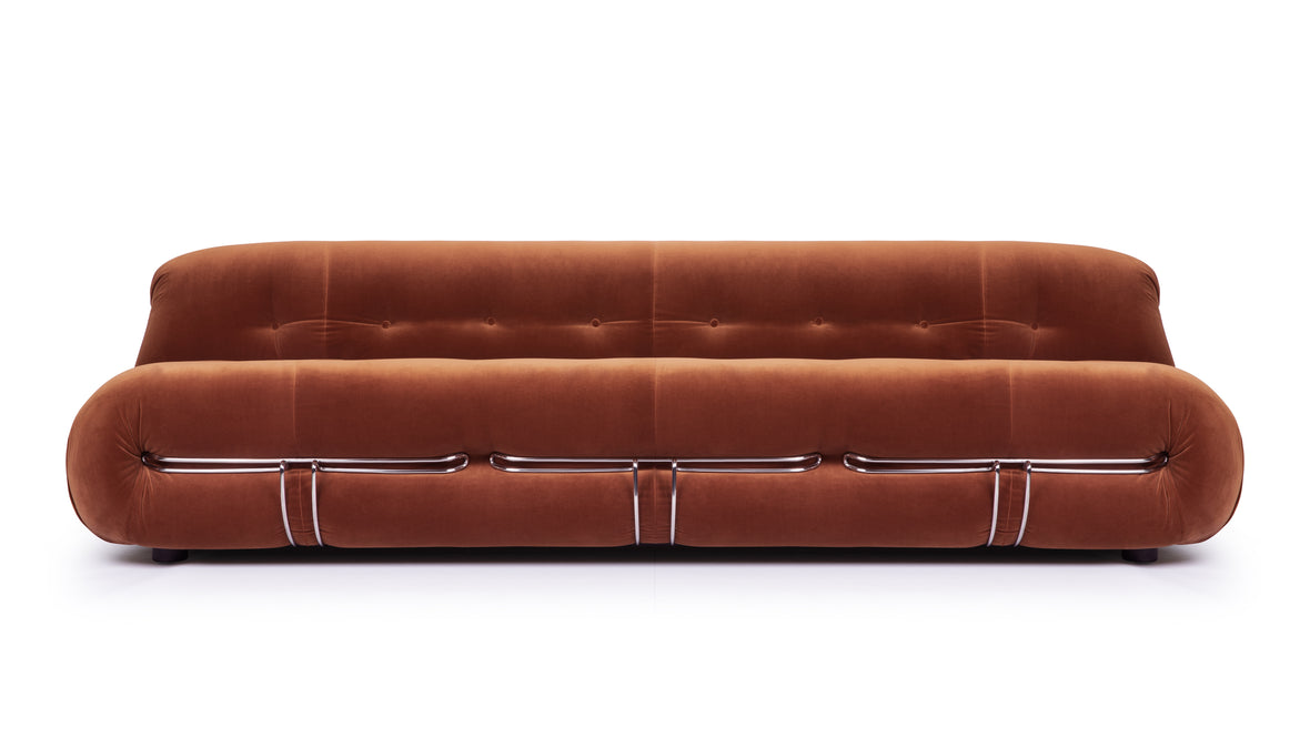 Soriana - Soriana Three Seater Sofa, Spice Velvet