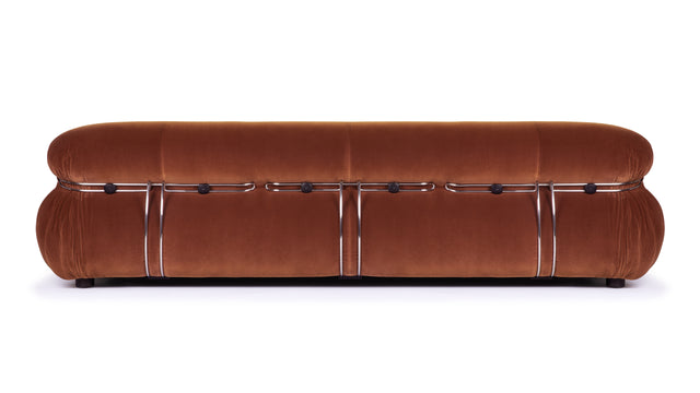 Soriana - Soriana Three Seater Sofa, Spice Velvet