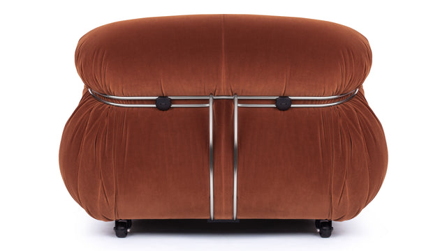 Soriana - Soriana Lounge Chair, Spice Velvet