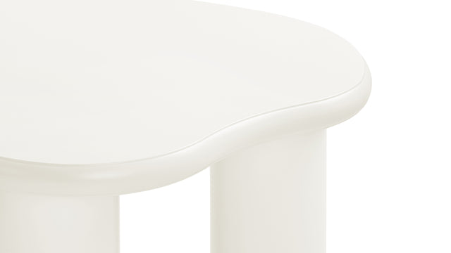 Avery - Avery Side Table, Ivory Lacquer