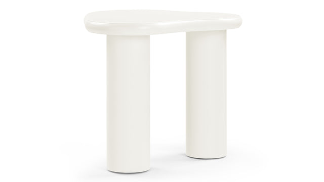 Avery - Avery Side Table, Ivory Lacquer