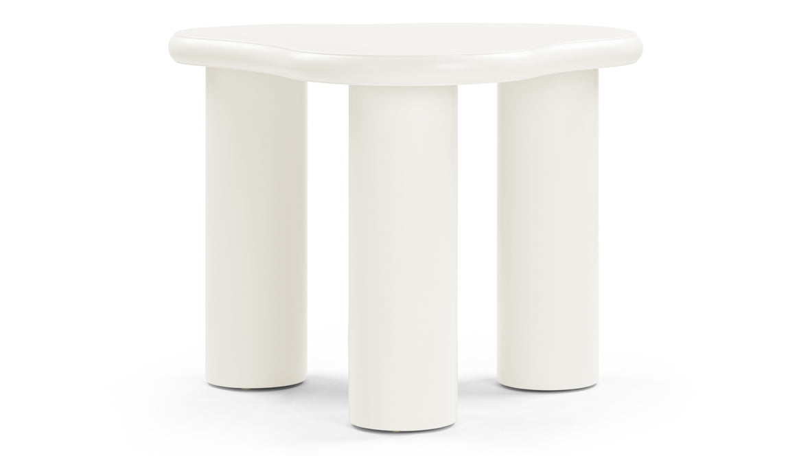 Avery - Avery Side Table, Ivory Lacquer