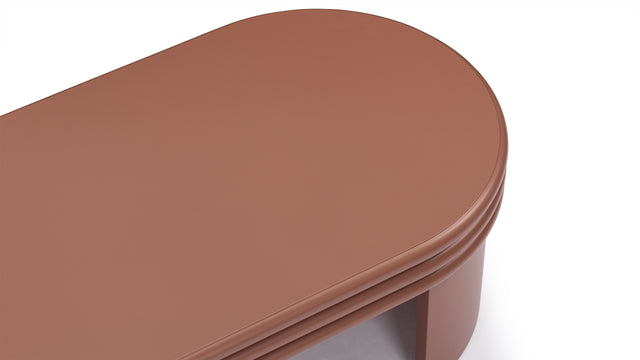 Pascal - Pascal Oval Coffee Table, Terracotta