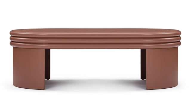 Pascal - Pascal Oval Coffee Table, Terracotta