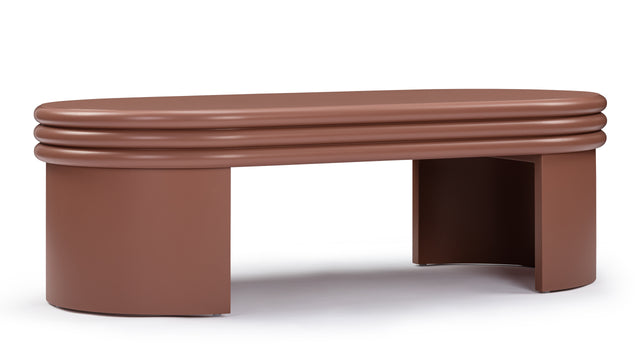 Pascal - Pascal Oval Coffee Table, Terracotta