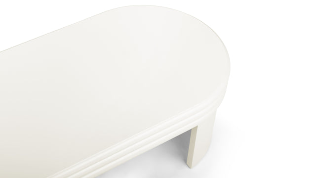 Pascal - Pascal Oval Coffee Table, Ivory