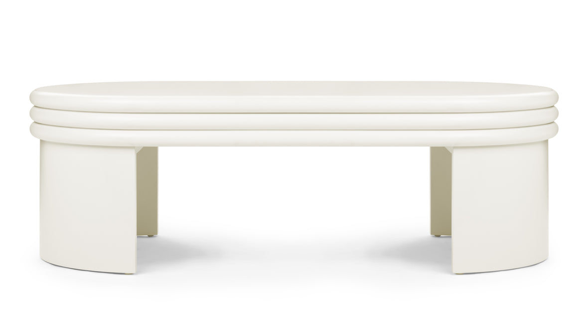 Pascal - Pascal Oval Coffee Table, Ivory