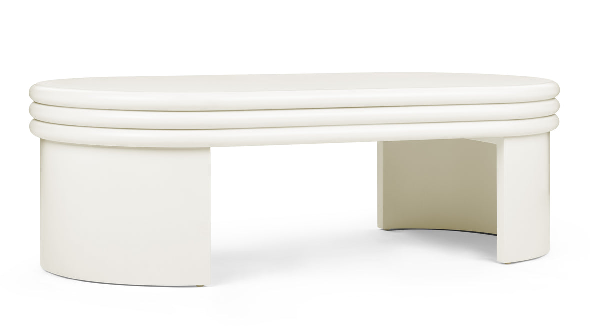 Pascal - Pascal Oval Coffee Table, Ivory