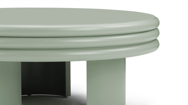 Pascal - Pascal Round Coffee Table, Low, Mist Green