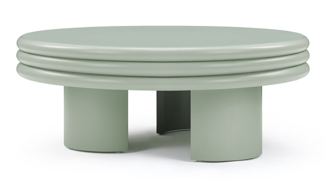 Pascal - Pascal Round Coffee Table, Low, Mist Green