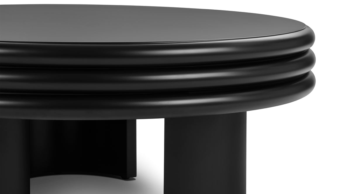 Pascal - Pascal Round Coffee Table, Low, Black