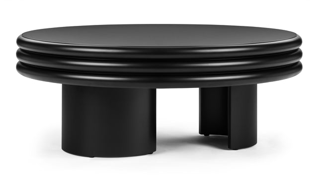 Pascal - Pascal Round Coffee Table, Low, Black