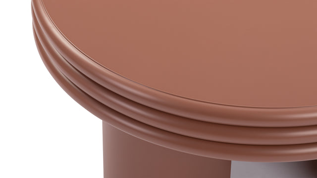 Pascal - Pascal Round Coffee Table, High, Terracotta