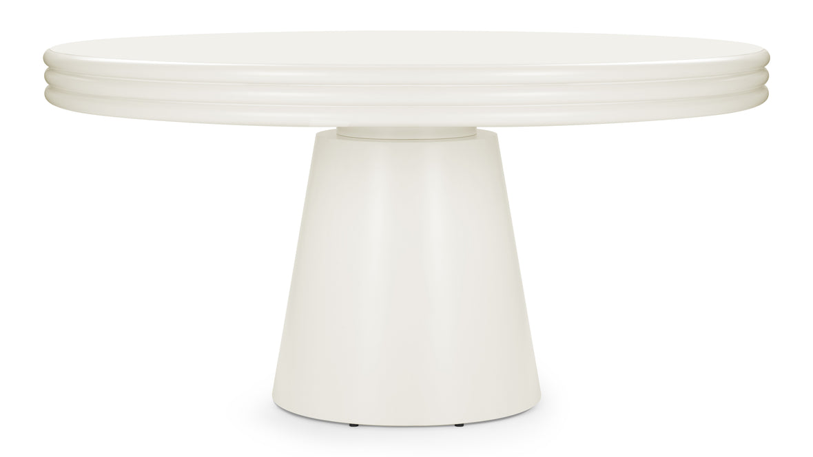 Pascal - Pascal Round Dining Table, Ivory, 59in