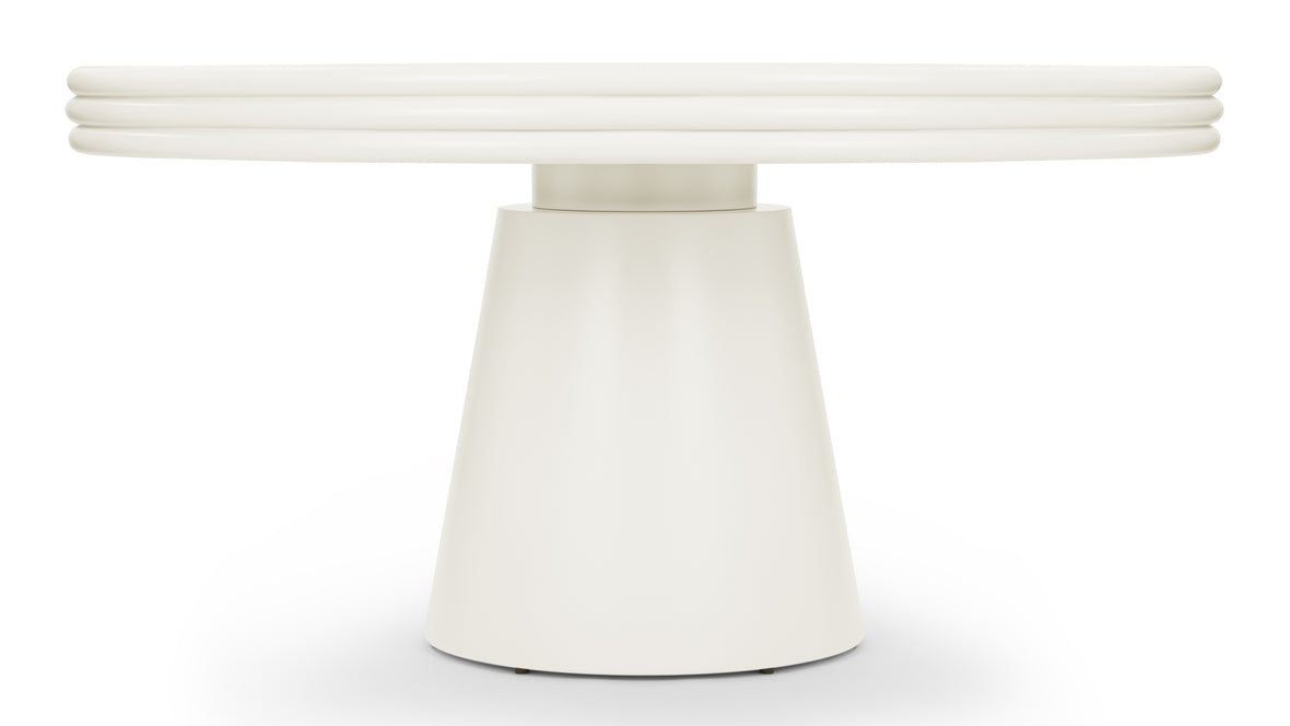 Pascal - Pascal Round Dining Table, Ivory, 59in