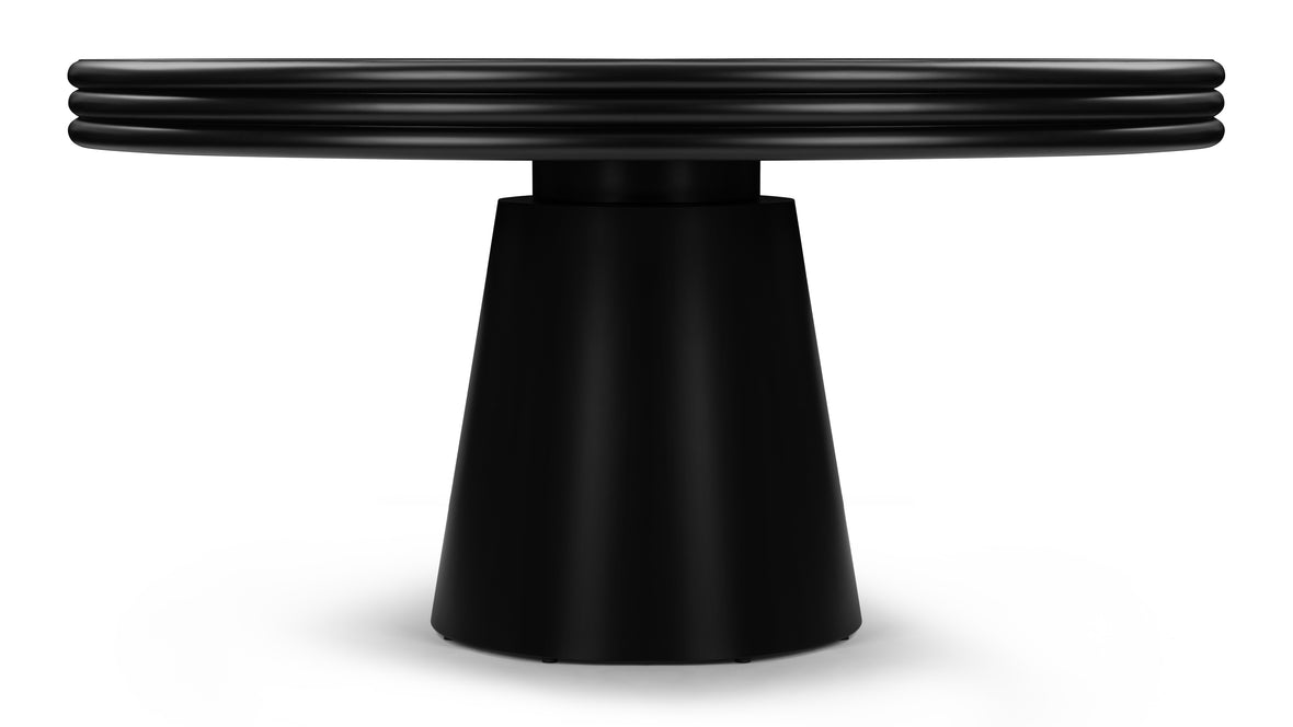 Pascal - Pascal Round Dining Table, Black, 59in