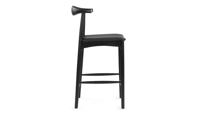 Elbow - Elbow Counter Stool, Black, Wide Version