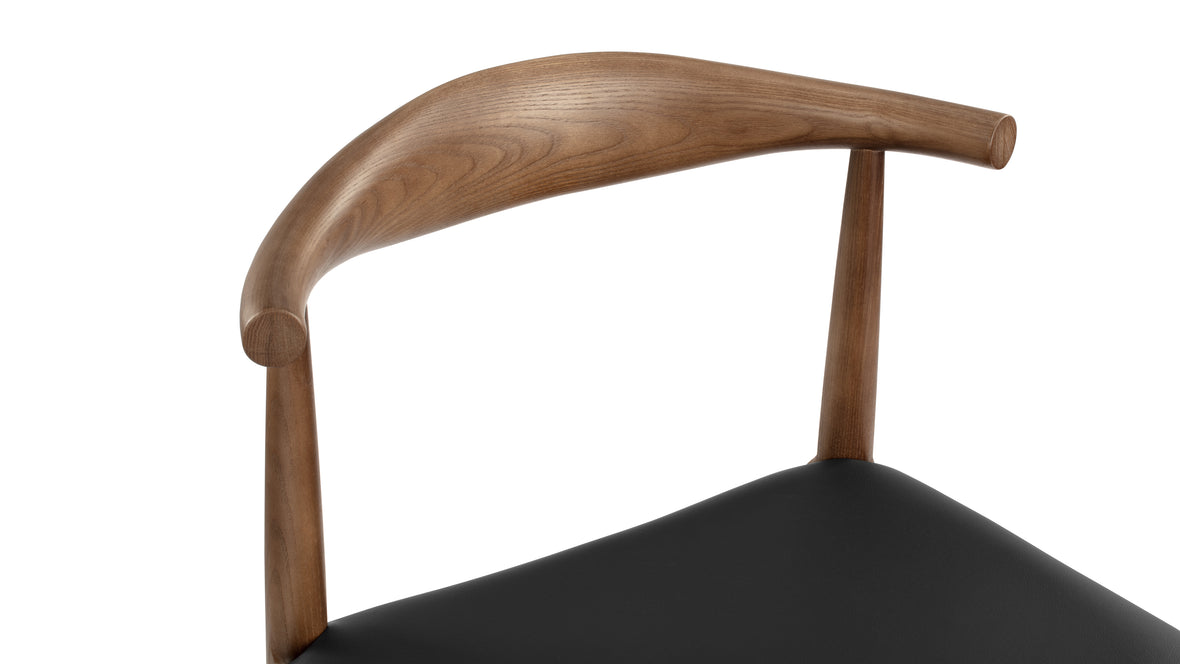 Elbow - Elbow Counter Stool, Walnut, Wide Version