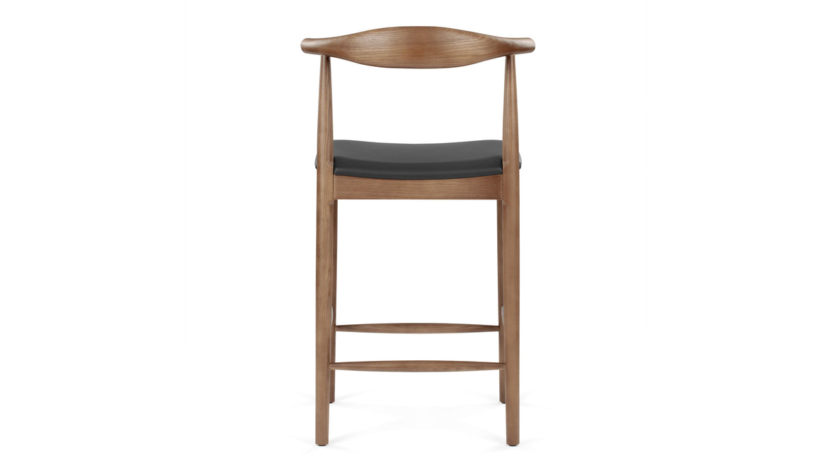 Elbow - Elbow Counter Stool, Walnut, Wide Version